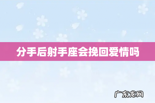 分手后射手座会挽回爱情吗