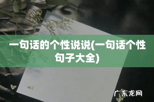 一句话个性句子大全 一句话的个性说说