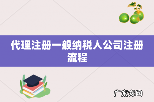 代理注册一般纳税人公司注册流程