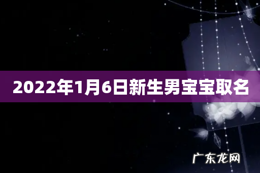 2022年1月6日新生男宝宝取名
