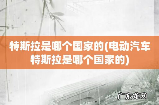 电动汽车特斯拉是哪个国家的 特斯拉是哪个国家的