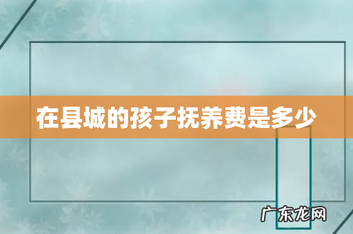 在县城的孩子抚养费是多少