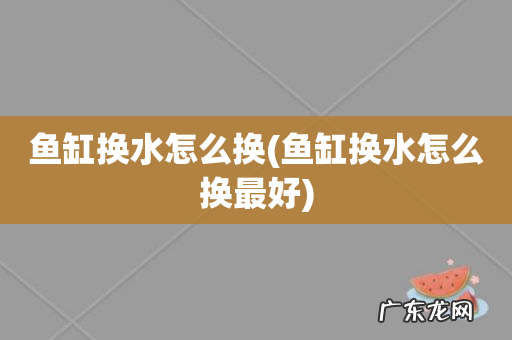 鱼缸换水怎么换最好 鱼缸换水怎么换
