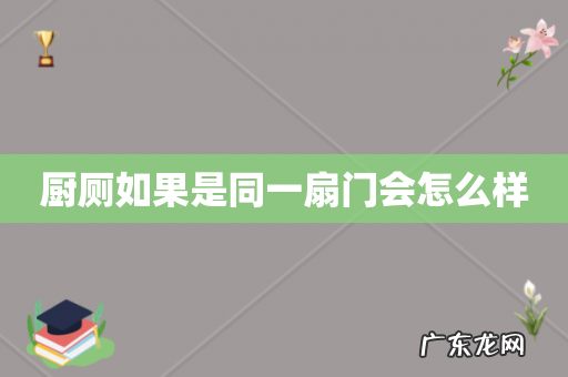 厨厕如果是同一扇门会怎么样