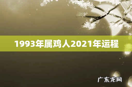 1993年属鸡人2021年运程