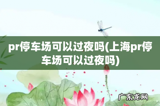 上海pr停车场可以过夜吗 pr停车场可以过夜吗