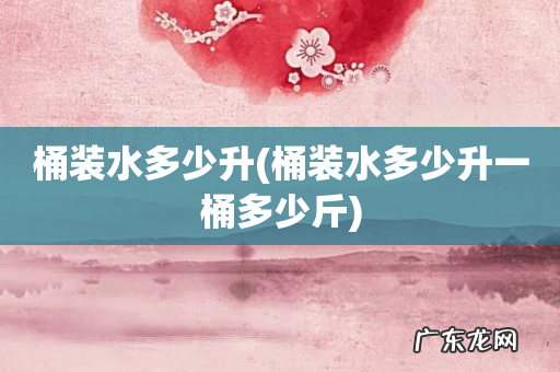 桶装水多少升一桶多少斤 桶装水多少升