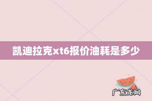 凯迪拉克xt6报价油耗是多少