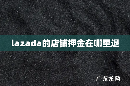 lazada的店铺押金在哪里退