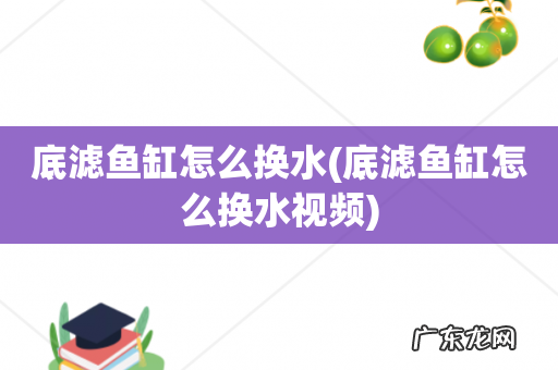 底滤鱼缸怎么换水视频 底滤鱼缸怎么换水