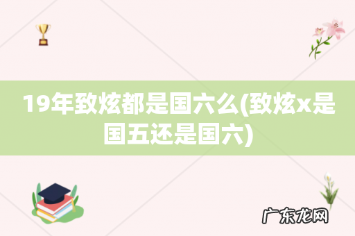 致炫x是国五还是国六 19年致炫都是国六么