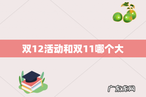 双12活动和双11哪个大