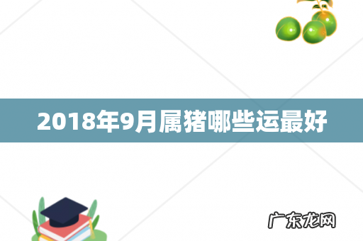 2018年9月属猪哪些运最好