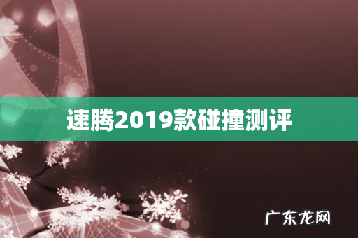 速腾2019款碰撞测评