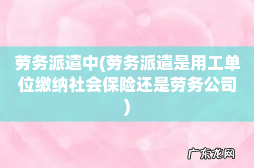 劳务派遣是用工单位缴纳社会保险还是劳务公司 劳务派遣中
