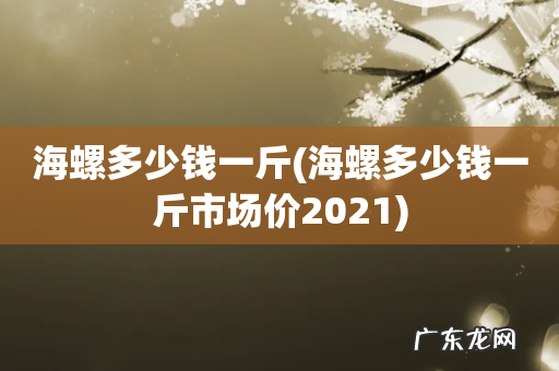 海螺多少钱一斤市场价2021 海螺多少钱一斤