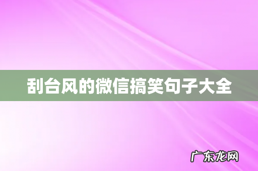 刮台风的微信搞笑句子大全