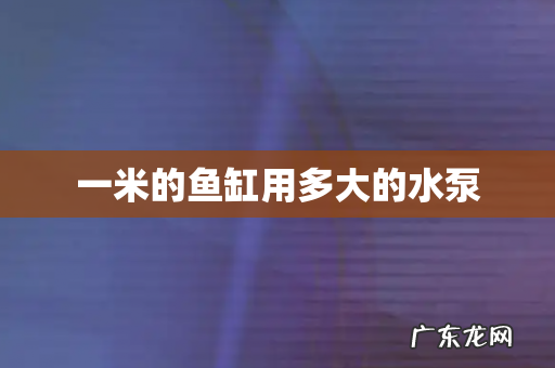 一米的鱼缸用多大的水泵