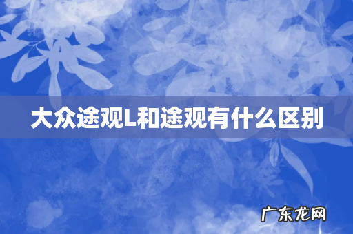大众途观L和途观有什么区别