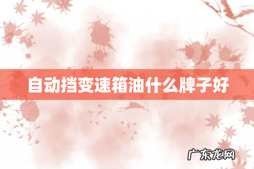 自动挡变速箱油什么牌子好