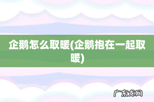 企鹅抱在一起取暖 企鹅怎么取暖