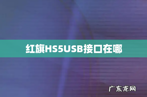 红旗HS5USB接口在哪
