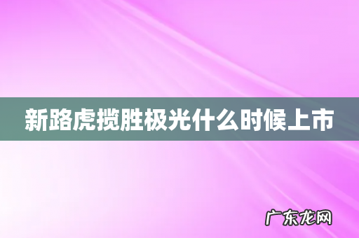 新路虎揽胜极光什么时候上市