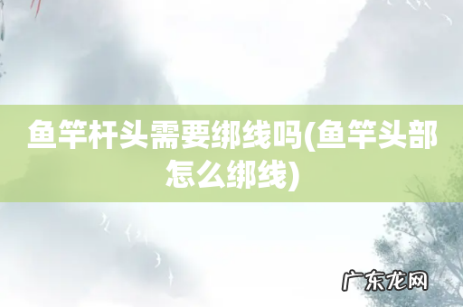 鱼竿头部怎么绑线 鱼竿杆头需要绑线吗