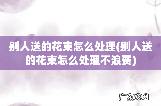 别人送的花束怎么处理不浪费 别人送的花束怎么处理