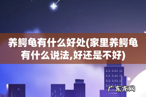 家里养鳄龟有什么说法,好还是不好 养鳄龟有什么好处