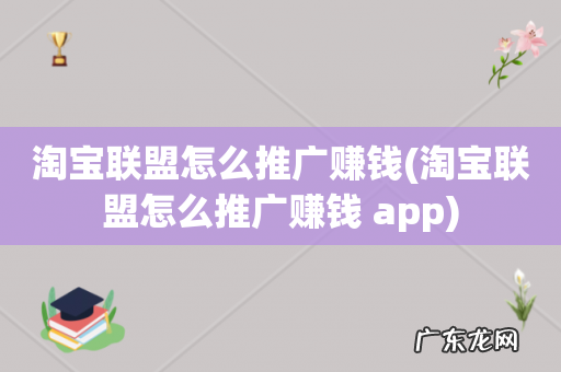 淘宝联盟怎么推广赚钱 app 淘宝联盟怎么推广赚钱