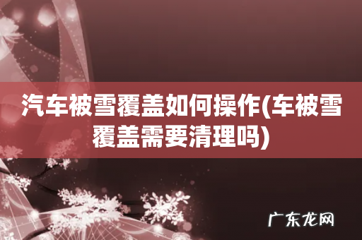 车被雪覆盖需要清理吗 汽车被雪覆盖如何操作