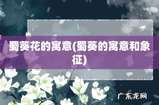 蜀葵的寓意和象征 蜀葵花的寓意