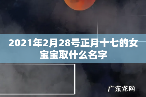 2021年2月28号正月十七的女宝宝取什么名字