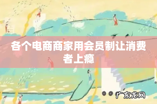 各个电商商家用会员制让消费者上瘾