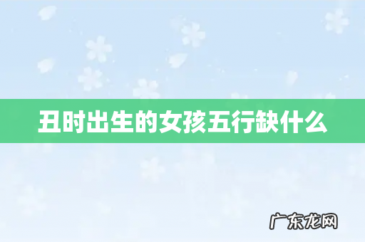 丑时出生的女孩五行缺什么