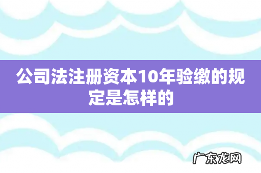 公司法注册资本10年验缴的规定是怎样的