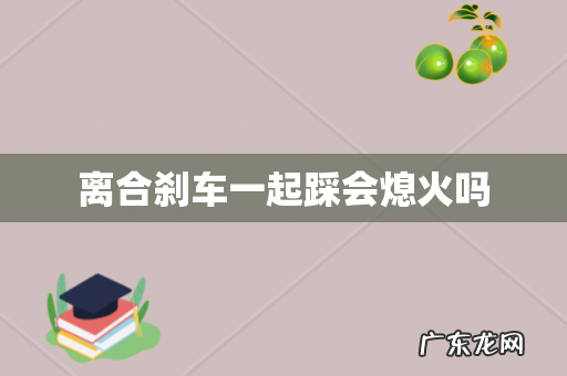 离合刹车一起踩会熄火吗