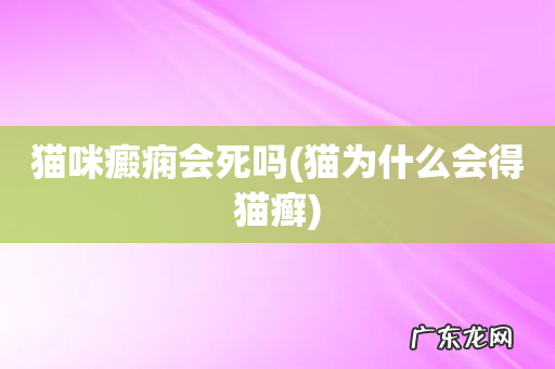 猫为什么会得猫癣 猫咪癜痫会死吗