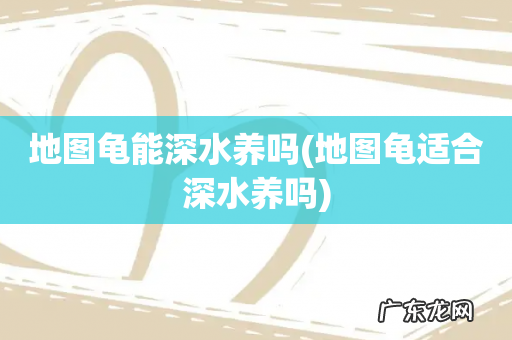 地图龟适合深水养吗 地图龟能深水养吗
