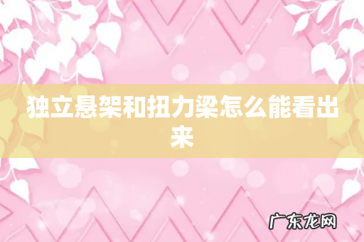 独立悬架和扭力梁怎么能看出来