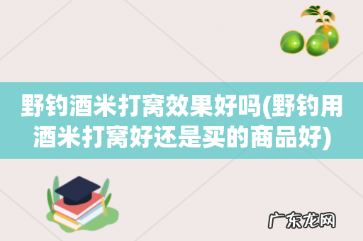 野钓用酒米打窝好还是买的商品好 野钓酒米打窝效果好吗