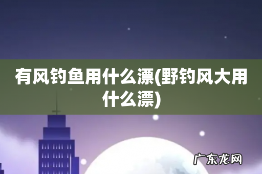野钓风大用什么漂 有风钓鱼用什么漂