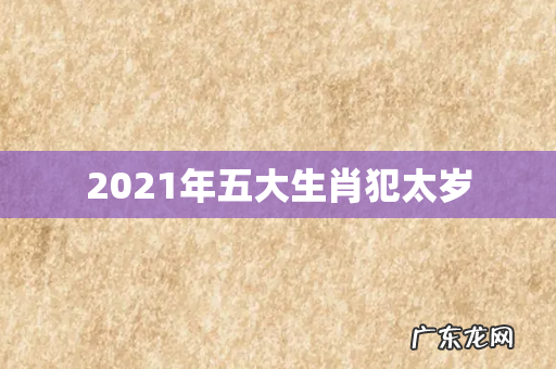 2021年五大生肖犯太岁