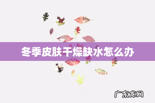 冬季皮肤干燥缺水怎么办