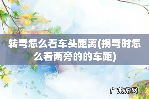 拐弯时怎么看两旁的的车距 转弯怎么看车头距离