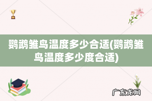 鹦鹉雏鸟温度多少度合适 鹦鹉雏鸟温度多少合适