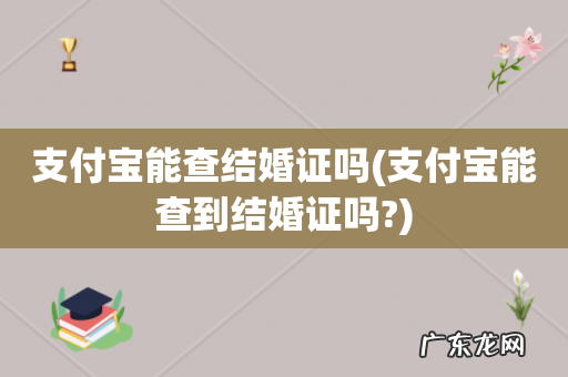 支付宝能查到结婚证吗? 支付宝能查结婚证吗