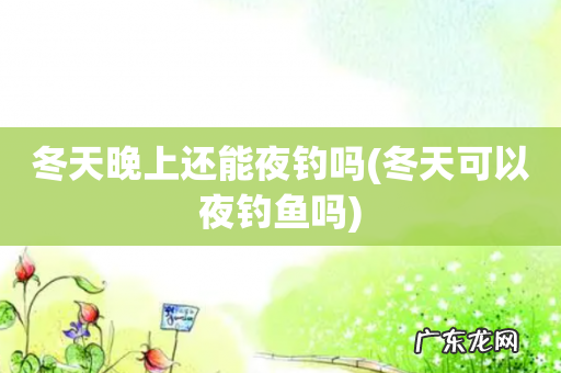 冬天可以夜钓鱼吗 冬天晚上还能夜钓吗