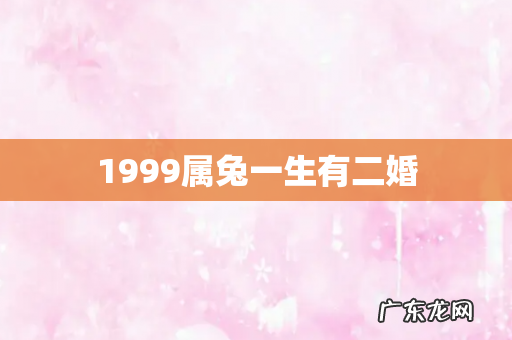 1999属兔一生有二婚